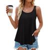Women's Sleeveless Loose Round Neck Hollow,out Cami Top