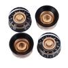 4PCS Electric Guitar Bass Knobs Potentiometer Knob Caps for Volume Tone Control Musical Instrument Parts Yellow Black