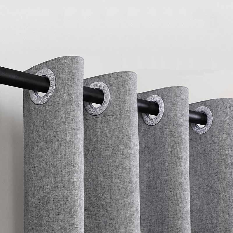 Linen-Look Shower Curtain - Pure Color Waterproof & No-Hole Bathroom Partition for Tub/Shower Easy Install Privacy Screen