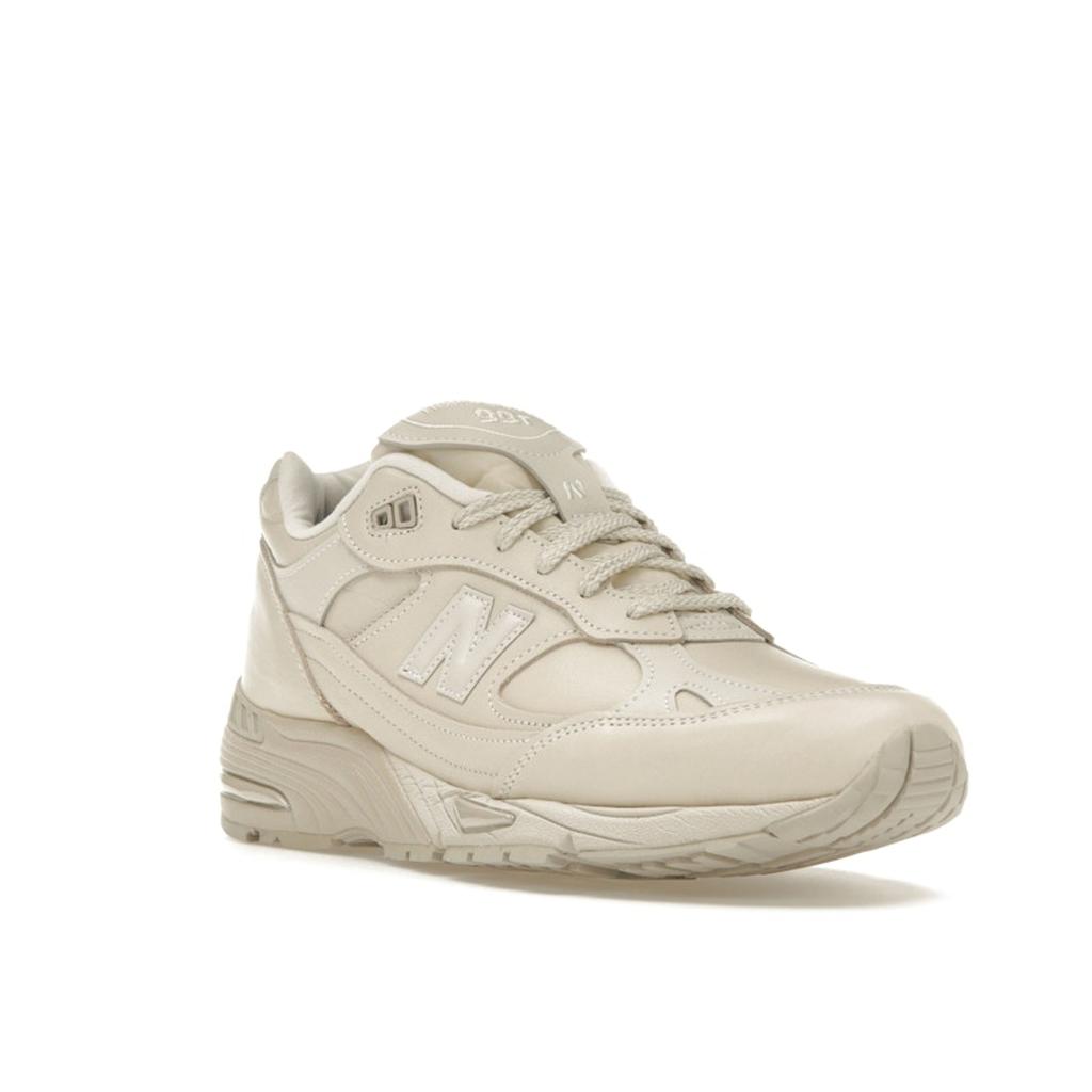 New Balance 991 Made In England Contemporary Luxe Men Sneakers White Light-Grey Moonbeam M991OW
