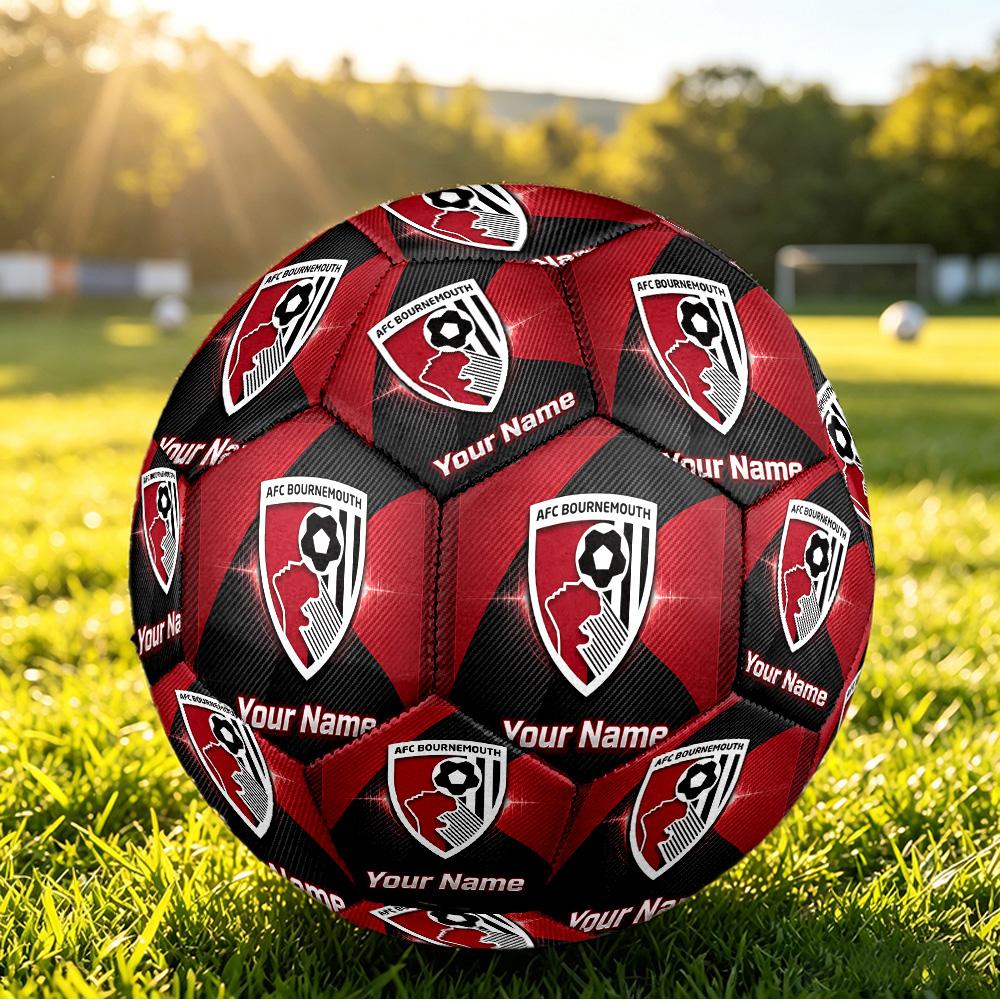 Personalized Size 5 Football Bournemouth Football Pattern Outdoor Game Sports Ball Gift