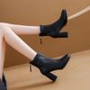 Winter Fashion Thick Heel Women Ankle Boot Fashion Square Toe Shoes Street Style Banquet Party Short Botas Mujer