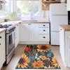 Van Gogh Style Runner Rug Colorful Sunflower Hallway Anti-slip Carpet Boho Home Floral Print Floormat for Kitchen or Entryway