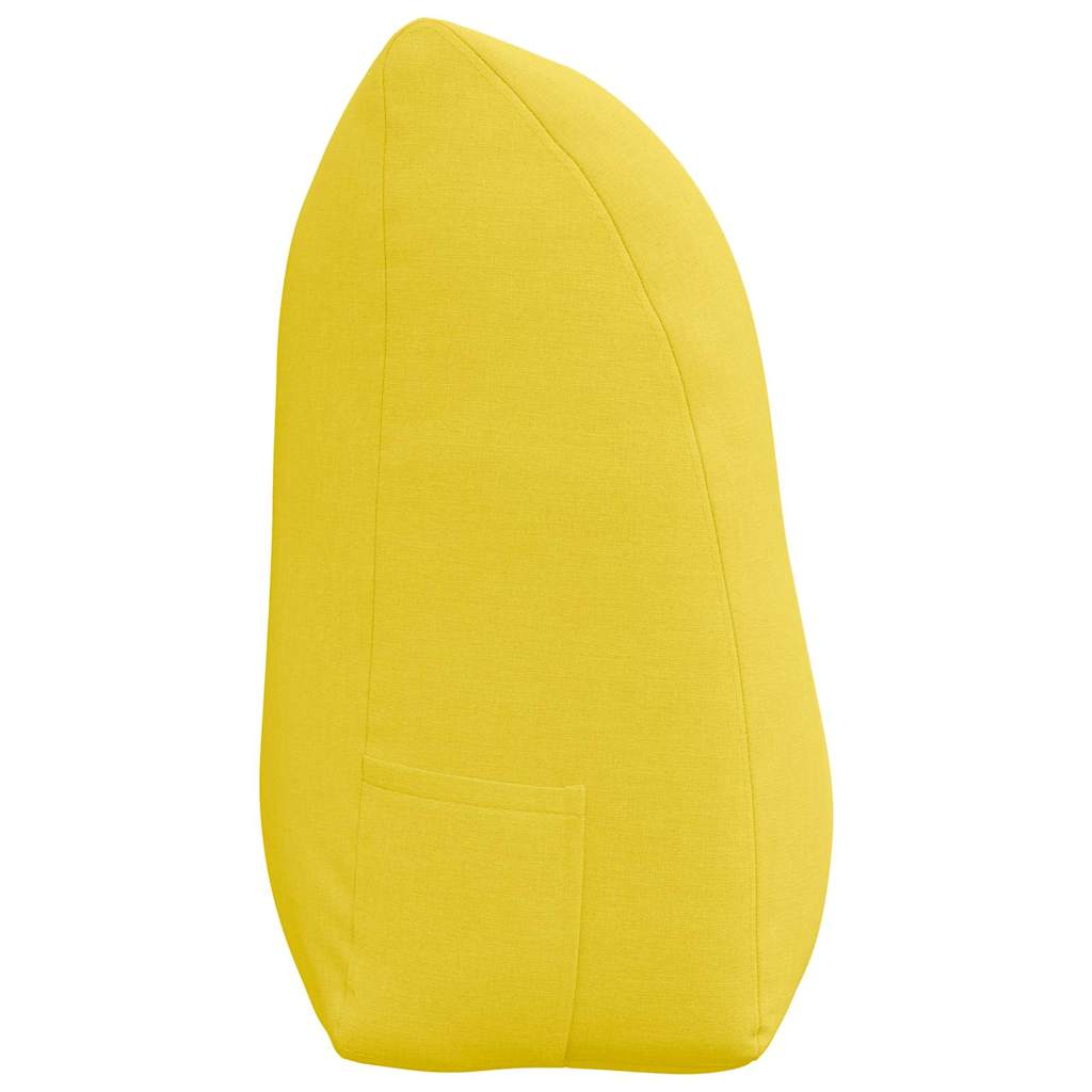 Back Cushion Light Yellow 100 x 24 x 50 cm Fabric