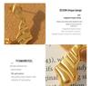 European and American Titanium Steel Non-Fade Cold Style Exaggerated Hoop and Cuff Earrings