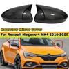 For Renault Megane 4 MK4 2016- Car Rearview Side Mirror Cover Wing Cap Sticker Exterior Door Case Trim Carbon Fiber Auto