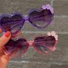 Fashion Pc Sunglasses Peach Heart Cartoon Flower Sunglasses Heart-Shaped Sunglasses Outdoor