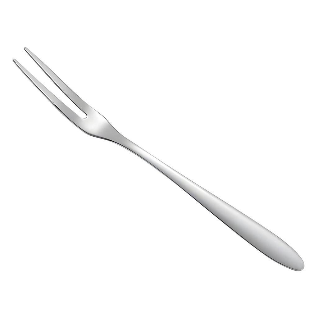 Dezertní vidlička z nerezové oceli 304 - Zesílená dvouramenná vidlička na ovoce, měsíční koláčky a odpolední čaj
