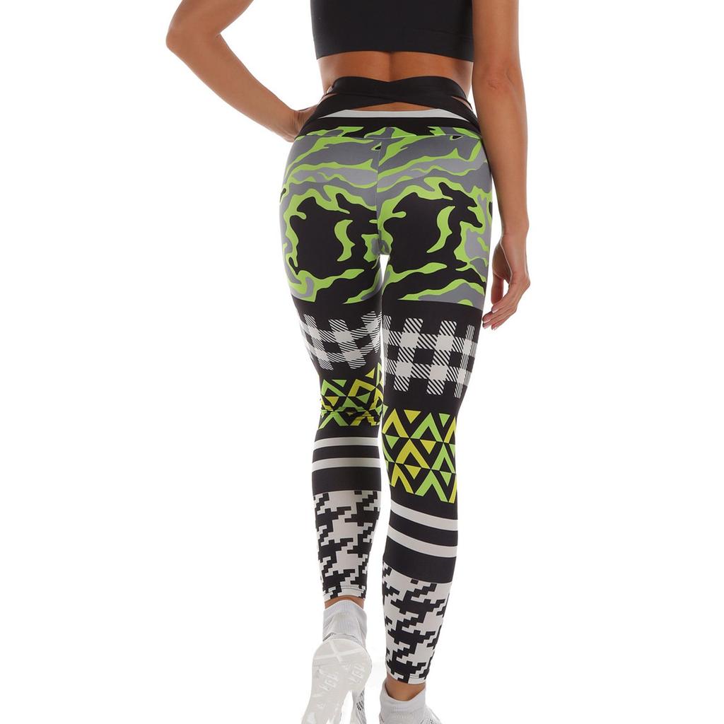 Fashion Women's Printing Breathable Hip Lifting Exercise Yoga Pants