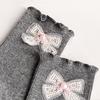 Children's Socks Girls' Solid Medium Long Socks Baby Cotton Comfortable Knee-high Socks With Bows And Lace Trim