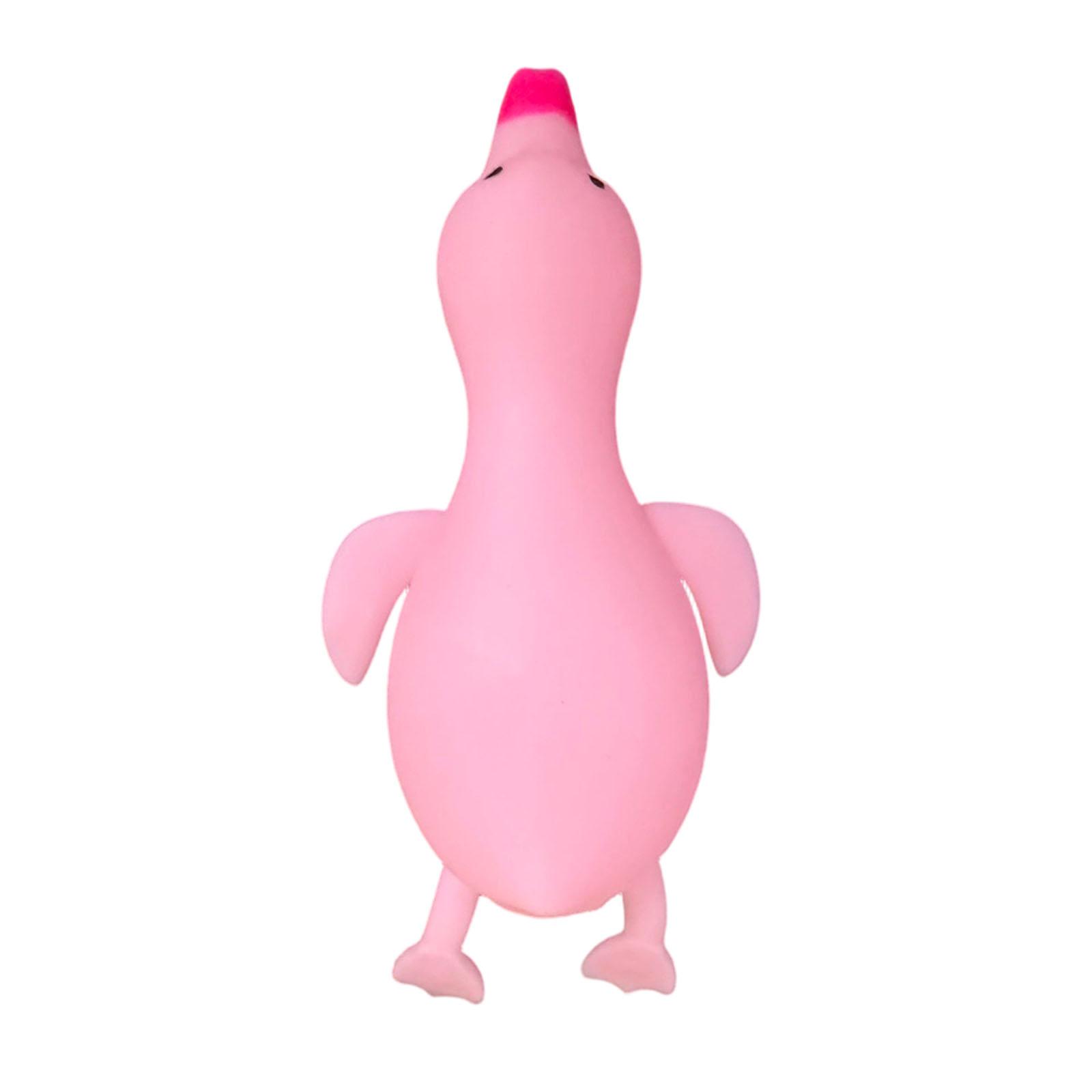 

Duck Shape Squeaky Dog Toy Durable Rubber Material Chew Toy for Pets Interactive Play Training Squeaker Sound Toy for Dogs and Puppies One Size розовый