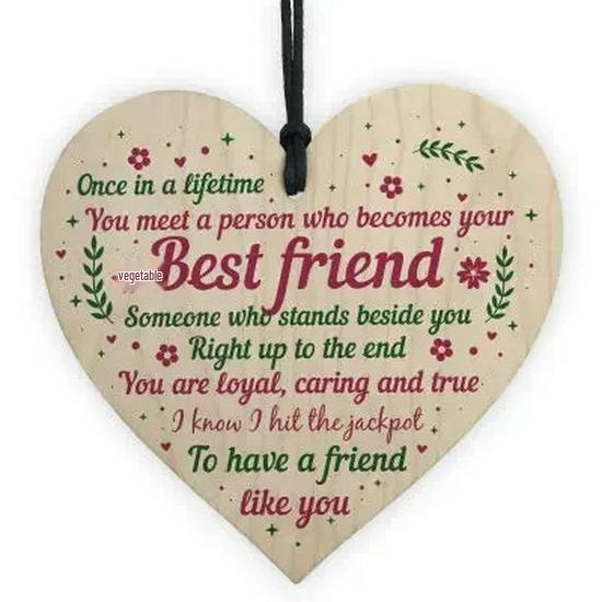 Christmas Wooden Heart Tree Ornament