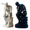 Matte Finish Sculpture Abstract Thinker Ornament, 3D Printed White Sculpture, Study Room Ornament Living for Desktop Bookshelf Decoration Contemporary