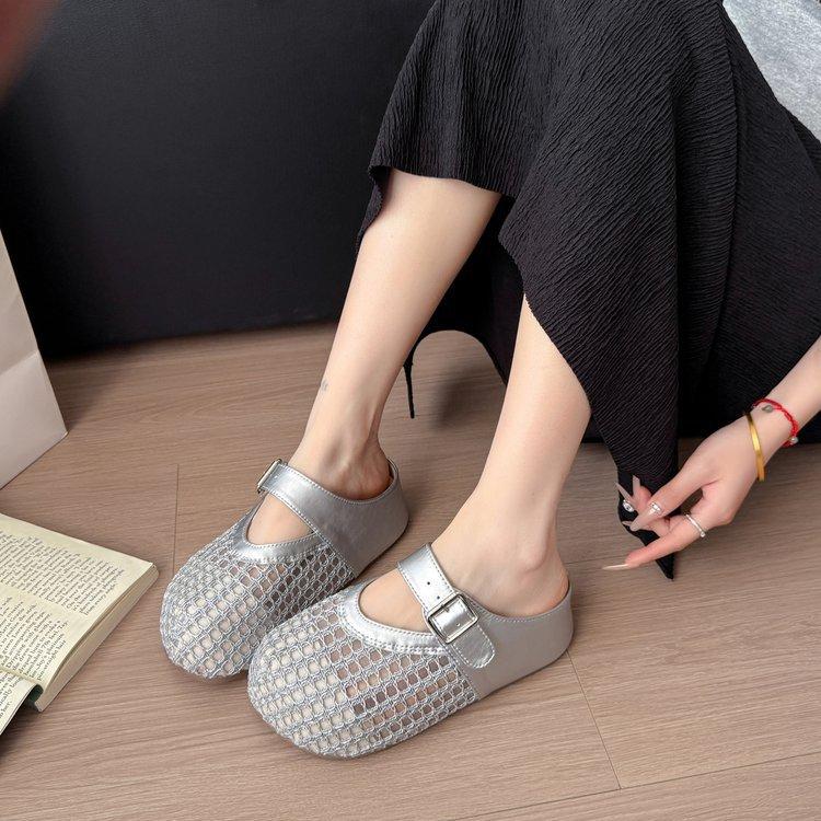 Hohle Hausschuhe Damen 2025 neu vielseitige Tasche Kopf Hausschuhe Damenmode vielseitige Freizeitschuhe