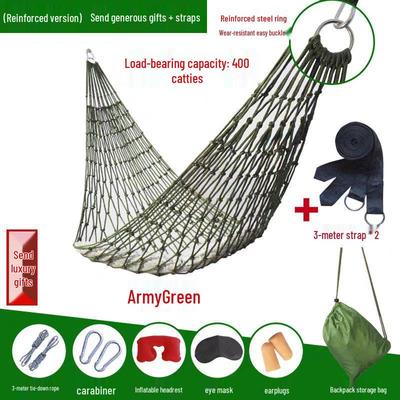 Nylon Mesh Hammock Swing Chair for Outdoor and Indoor Use