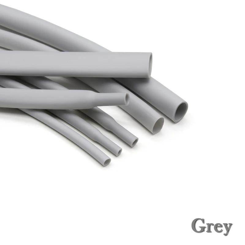 

1~10mm Insulated Sleeve 1.7:1 Shrink Ratio Silicone Heat Shrink Tube Heat-resistant Sleeving Wire Cable Protect Wrap 1~10Meters 1mm сірий