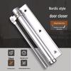 Aluminum Alloy Hydraulic Buffer Fireproof Door Closer for Silent Double Swing and Anti-theft Doors.