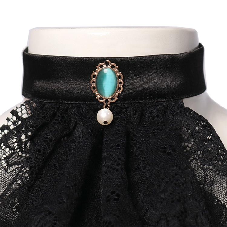 Viktorianisches Rüschenspitzen-Jabot Falscher Kragen Mittelalterliches Halloween-Kostüm Halskragen