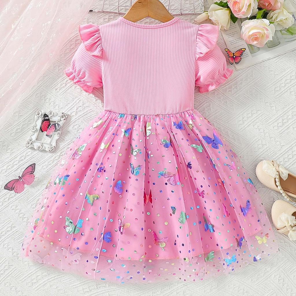 Aufgepufftes Geburtstagspartykleid für Kleinkinder und