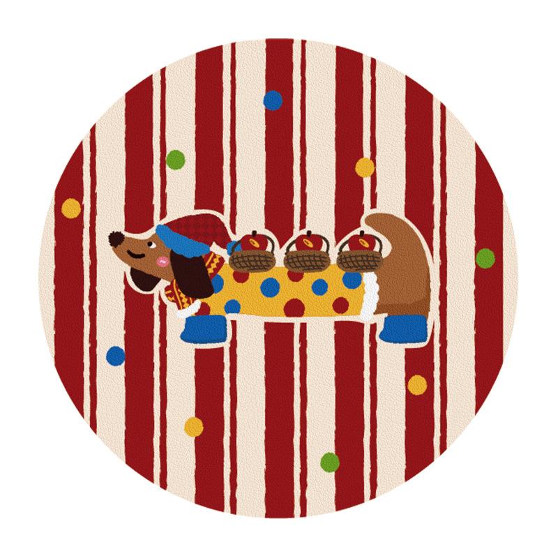 

Dachshund Puppy Coaster Cute Dog Non-Slip Milk Coaster Kitchen Table Heat Insulation Anti-scald Coasters -