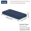 Single Outdoor/Indoor Inflatable Camping Mattress with Flocking