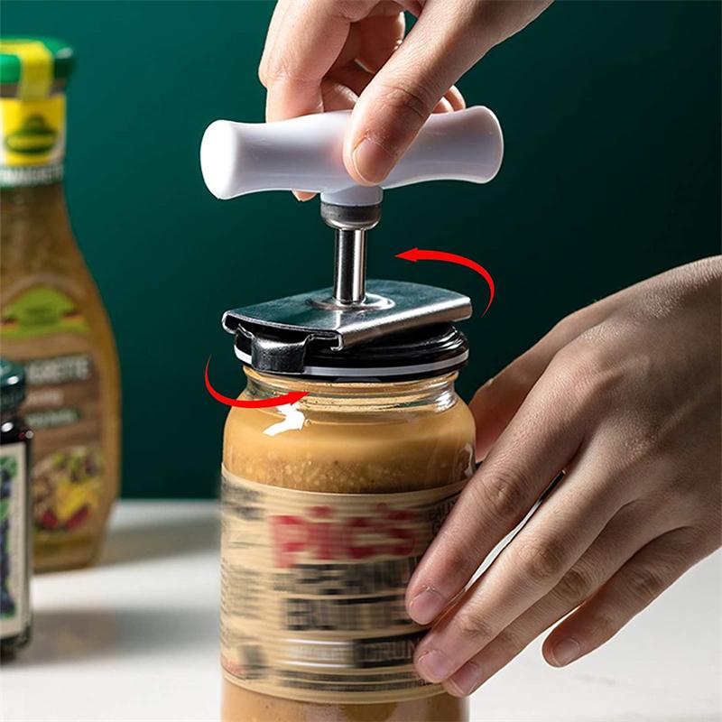 Stainless Steel Jar Opener Lids Adjustable Manual Can Bottle Opener Kitchen Accessories Can Opener for 3-9.5CM Kitchen Gadget