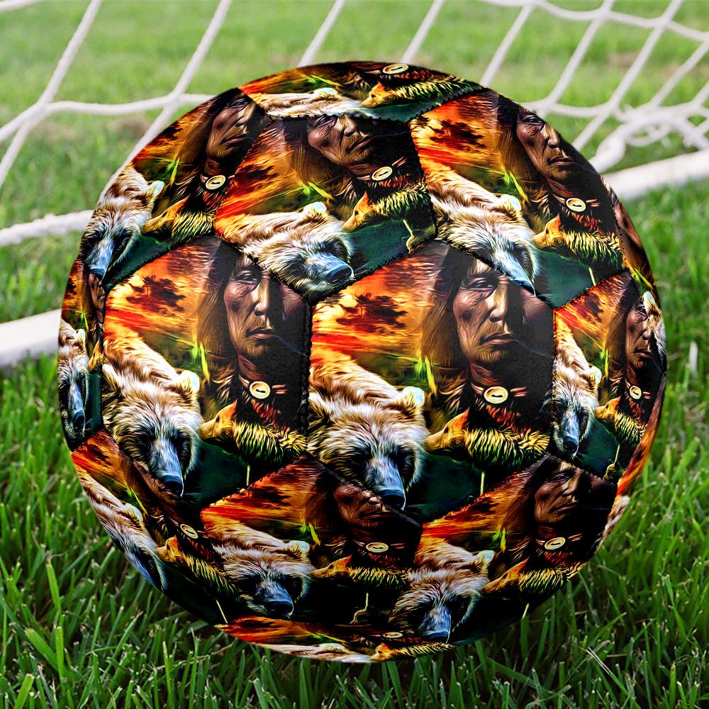 Indian Wolf Indoor Soccer Ball Size 5 Colorful All Ages Machine Stitched PVC Competition Ready Durable High-Bounce