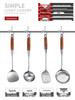Four-Piece Spatula Set: 304 Stainless Steel & Pear Wood, Anti-Scald Long Handles for Stir-Fry Cooking