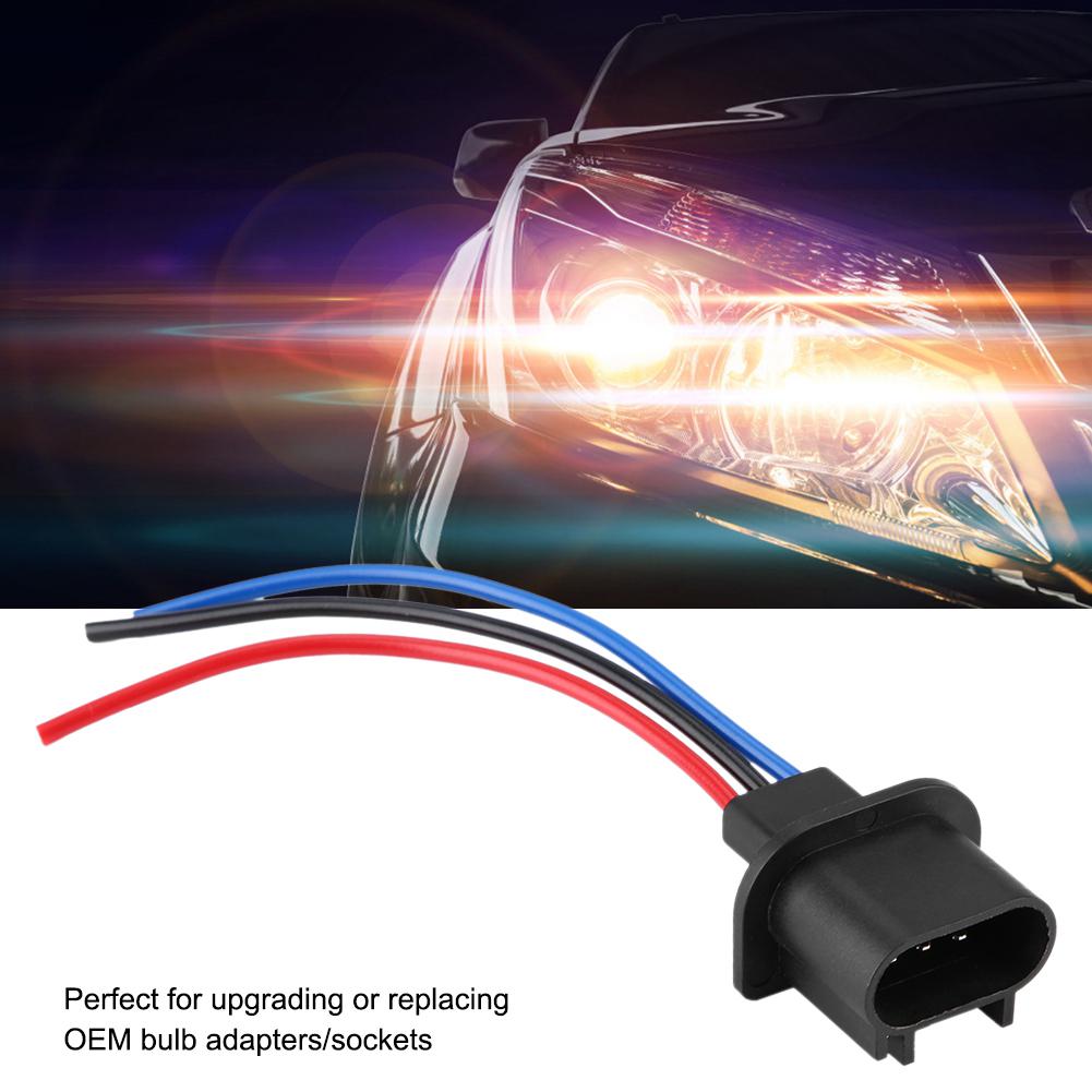 Headlamp Wiring Adapter Socket Harness Male Head with Cable