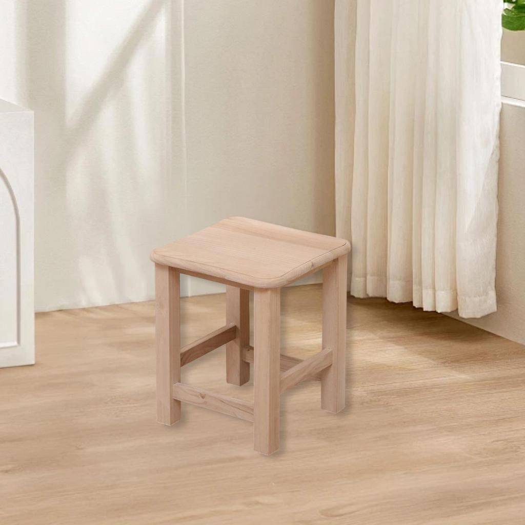 Wooden Foot Stool Change Shoe Stool Garden Plant Pot Display Stand Square Footstool for Bathroom Apartment Doorway Home Bedroom