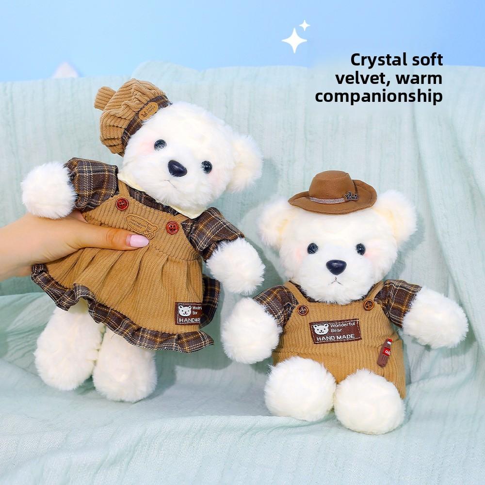 Plush Bear Toy With Clothing For Couples Romantic Gift For Women