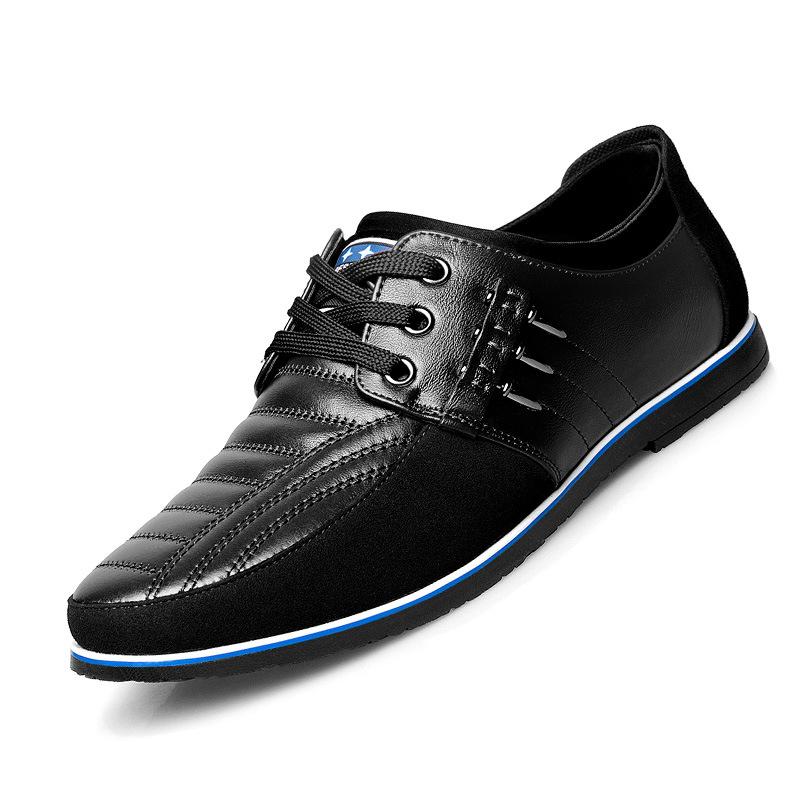 2024 Men Genuine Leather Shoes High Quality Elastic Band Fashion Design Solid Tenacity Comfortable Men's Shoes Big Sizes Yuj8