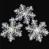 3Pcs 8/11/15/18/23cm Christmas Tree Snowflake Ornament Party Window Xmas Decor