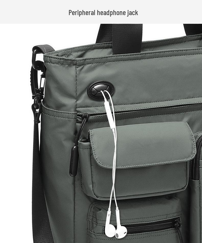 Men's Lightweight 14-inch Laptop Briefcase: Large Capacity Crossbody Shoulder Bag for Business Trips