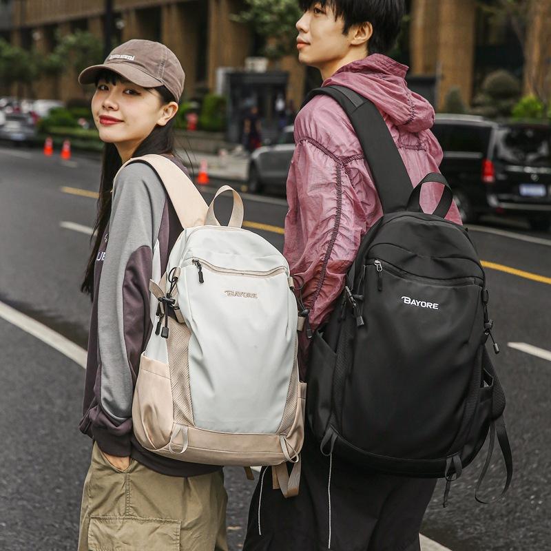 Schoolbag trendy cool backpack male college student new fashion outdoor travel backpack female mountaineering bag lightweight high school schoolbag