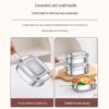 DM 304 Stainless Steel Double-Layer 1300ml Bento Lunch Box Set