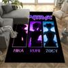 Huntrx Cyberpunk Fashion Area Rug Design for Entryway Kitchen Living Rooms Hallway Anti-slip Rug Anime Office Decor Best for Christmas