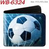Sports Ball Bifold Wallet Football Basketball Rugby Pattern Student Coin Purse Card Holder Leather Short 1pcs