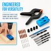 34pcs 6/7/8/9/10mm Drill Bits Pocket Hole Jig Kit Dowel Joinery Kit  For Carpenters