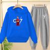A Loose and Casual Sportswear Set of Hooded Sweatshirts and Trousers for Children, Suitable for Boys and Girls Aged 3 To 13