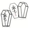Gothic Black Glass Jewelry Box Coffin Trinket Holder Small Display Case Gift Boxes Decorative Storage Box Halloween Candy Box
