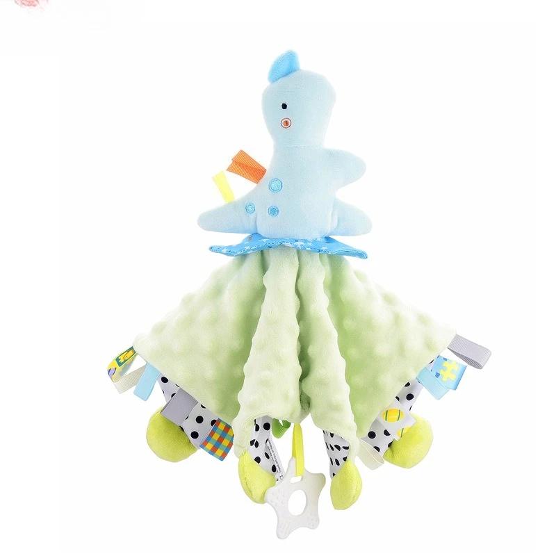 Infant Security Soothing Doll Towel Including Teether Rattles Soft Blanket Snuggle Toy Stuffed Animal Ideal for Babies Newborns Present