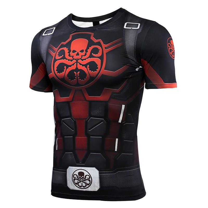 New Anime Spiderman Men T-shirt Compression Short Sleeve Sportswear Tops Tees Cosplay Gym Fitness Clothing