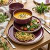 DINNER SET SET OF PLATES FOR 1 PERSON 3-PIECE STACK VIOLET Ø15-26 cm