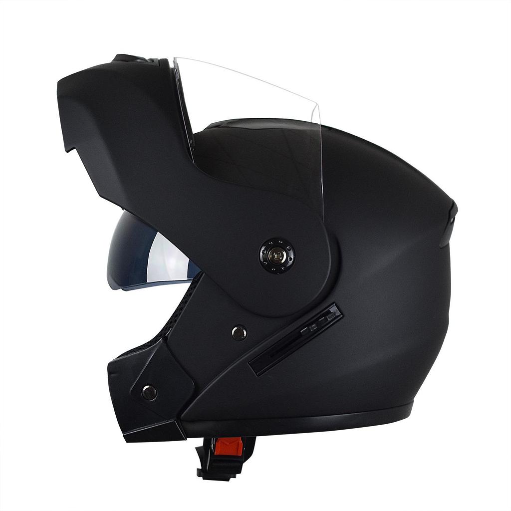 Winter Warm Motorcycle Helmet with Flip-up Double Visor for Electric Scooters and Off-road Riding