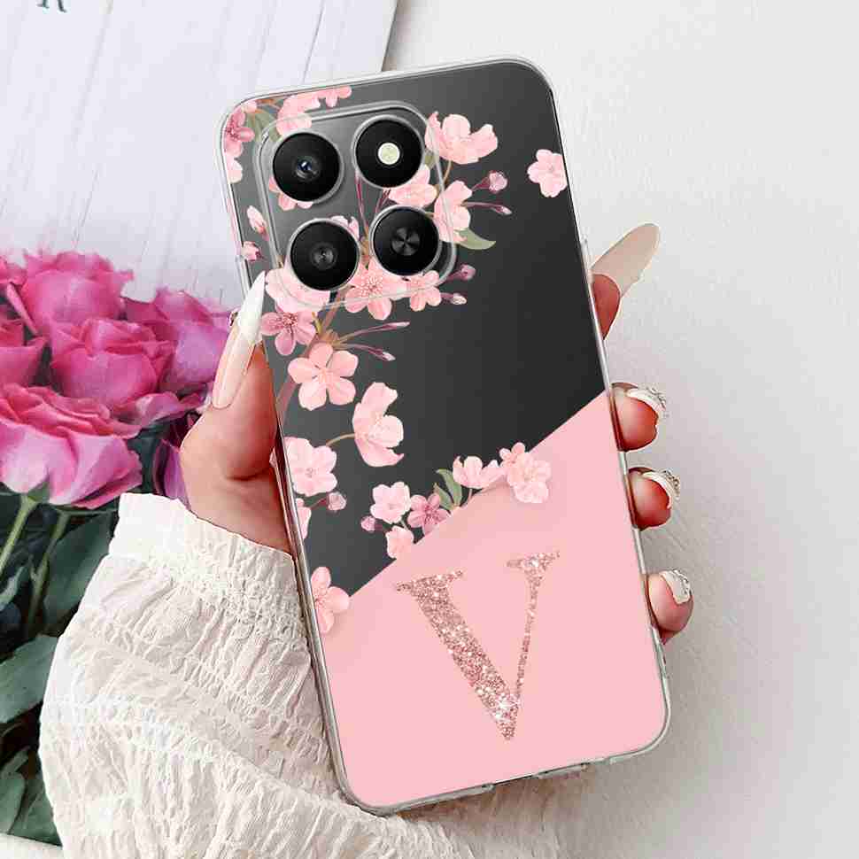 6.77" For Honor 400 Smart 5G LGN-NX1 Case Fashion Crown Flower Soft Silicone TPU Cover For Huawei Honor 400Smart 5G Phone Cases