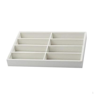 Eyeglass Display Tray with Storage, Box, Watch And Jewelry Organizer, Made of Soft Velvet