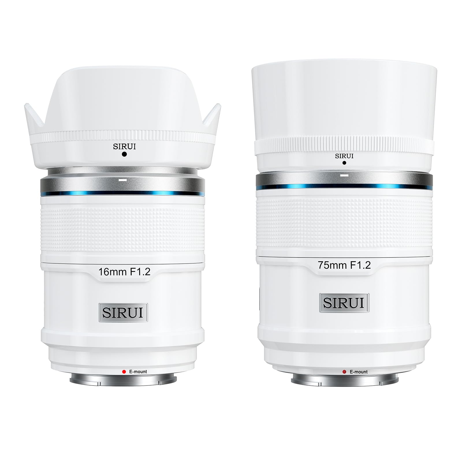 

SIRUI Sniper 75mm Autofocus Lens Wide Angle Camera Lens for A5 A6 A7 FX A9 Series 16mm, Set, F1.2 APS-C ZV-E (E Mount, White) білий