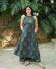 Dámský partyový designový set Kurta a kalhoty Indická Bollywoodová tunika Kurti Bavlna s potiskem