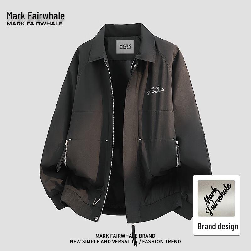 MARK FAIRWHALE Men's Casual Lapel Flight Jacket